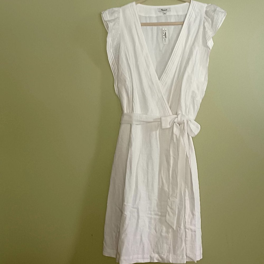 NWT Madewell Plus 3X Ruffle-Sleeve Wrap Mini Dress